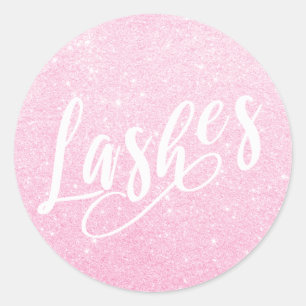 Sticker Rond parties scintillant moderne élégante en or rose