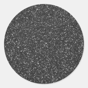 Sticker Rond Parties scintillant noire