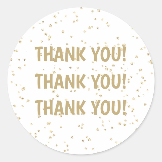 Sticker Rond Parties scintillant or mariage (Devant)