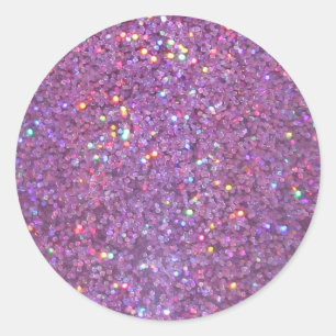 Sticker Rond Parties scintillant pourpre