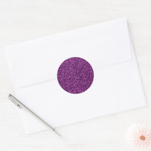Sticker Rond Parties scintillant pourpre de minuit