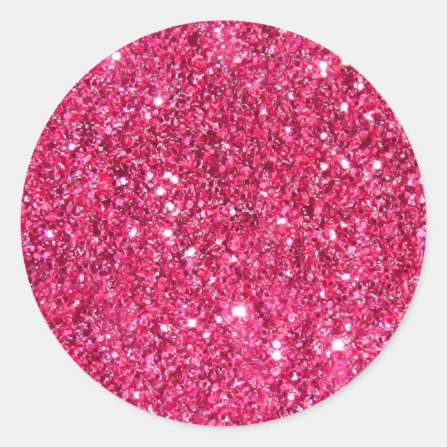Sticker Rond Parties scintillant rose-chaud (Devant)