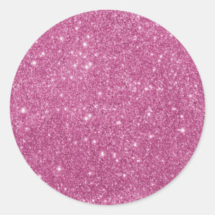 Sticker Rond Parties scintillant rose-chaud
