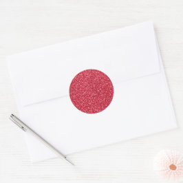 Sticker Rond Parties scintillant rouge brique