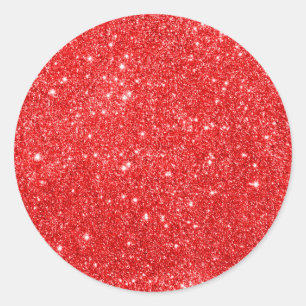 Sticker Rond Parties scintillant rouge fille