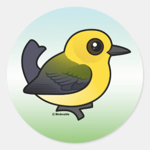 Sticker Rond Paruline protonotaire