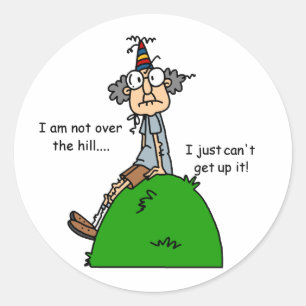 Sticker Rond Pas au-dessus de l'Humour Hill