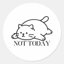 Pas aujourd'hui Mignon Chat Paresseux Humeur