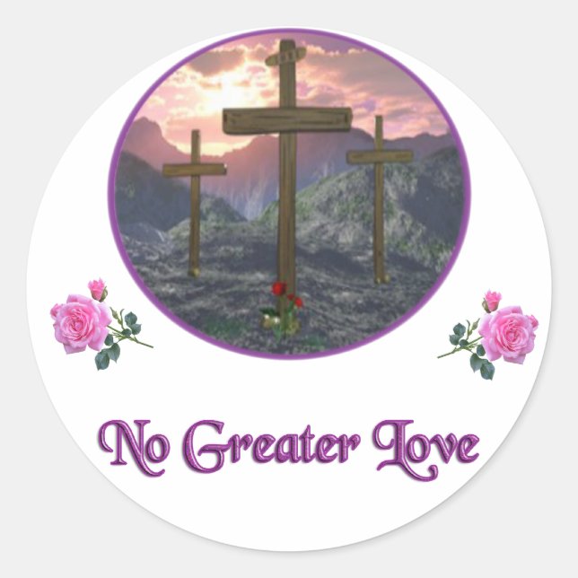 Sticker Rond Pas d'amour plus grand (Devant)
