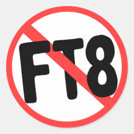 Sticker Rond Pas d'autocollant FT8