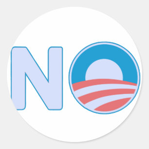 Sticker Rond Pas d'autocollant Obama