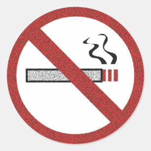 Sticker Rond Pas d'autocollants pour fumeurs