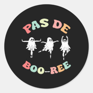 Sticker Rond Pas De Boo-ree Danse de ballet fantôme Danse d'Hal
