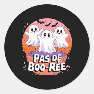 Sticker Rond Pas De Boo-rée Ghost Ballet Danse Professeur Funny