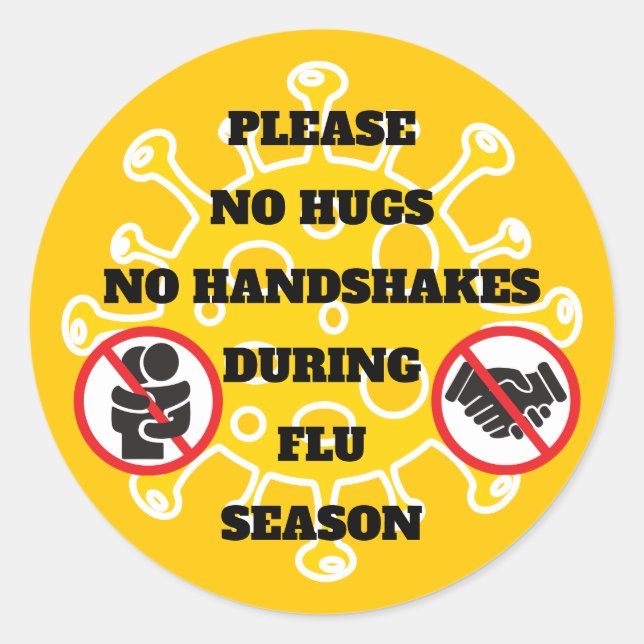 Sticker Rond Pas de câpres ou de seringues pendant la saison de (Devant)