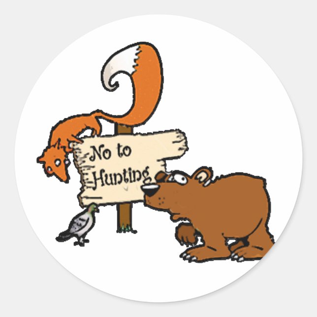 Sticker Rond Pas de chasses (Devant)