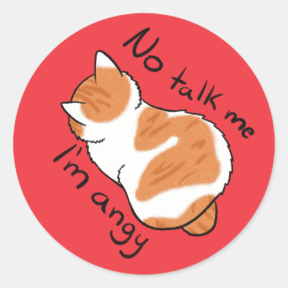 Sticker Rond Pas de discussion