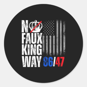 Sticker Rond Pas de faux roi voie 86