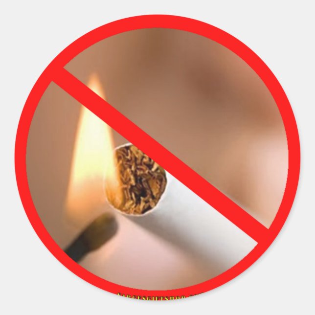 STICKER ROND PAS DE FUMEUR (Devant)