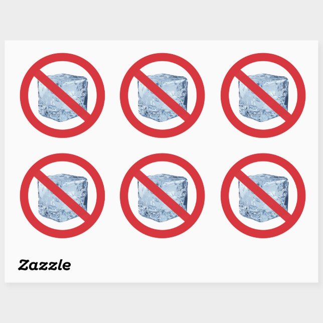 Sticker Rond Pas de ICE (Feuille)