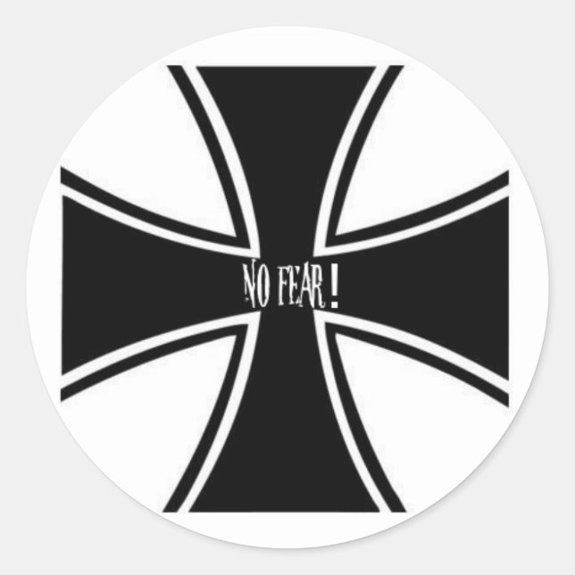Sticker Rond Pas de peur (Devant)