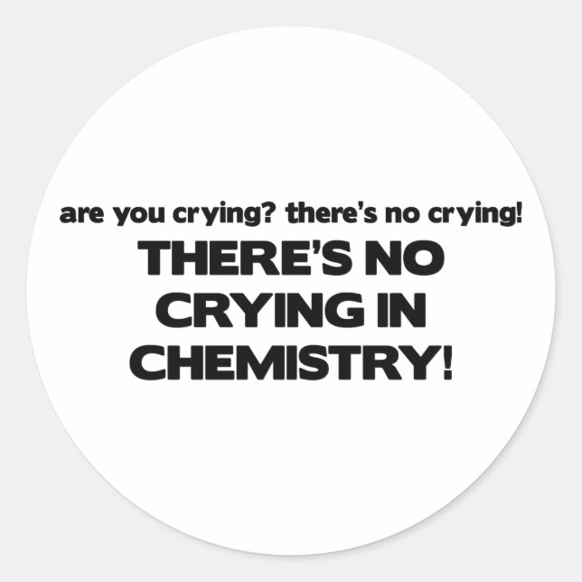 Sticker Rond Pas de plis en chimie (Devant)