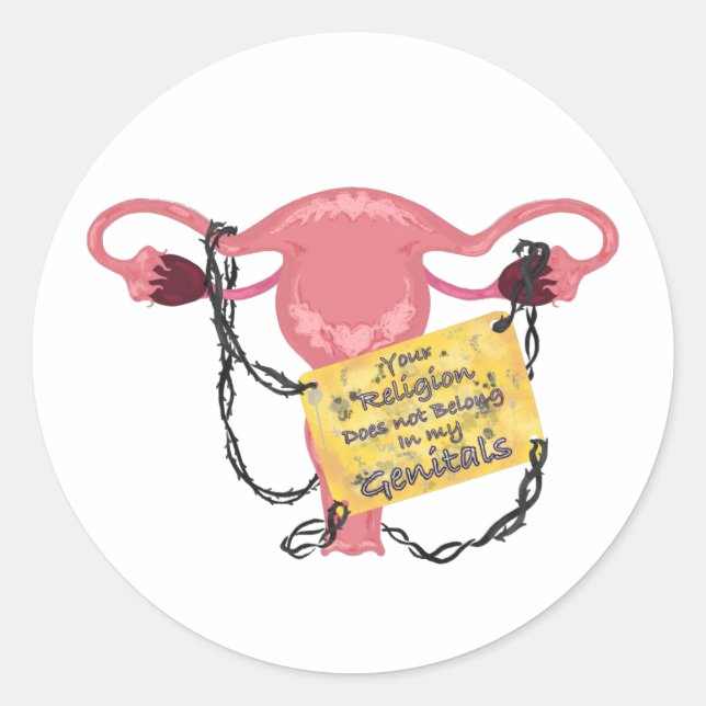 Sticker Rond Pas de religion (Devant)