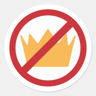 Sticker Rond PAS DE ROIS ! Anti-Trump pro-démocratie