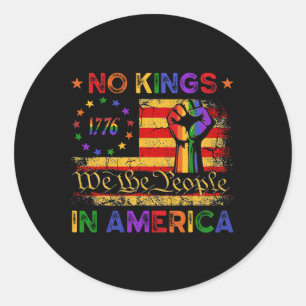 Sticker Rond Pas De Rois En Amérique Nous Le Peuple Chemise Pol
