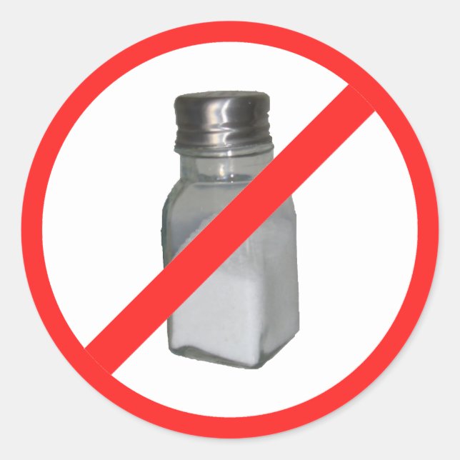 Sticker Rond Pas de sel (Devant)