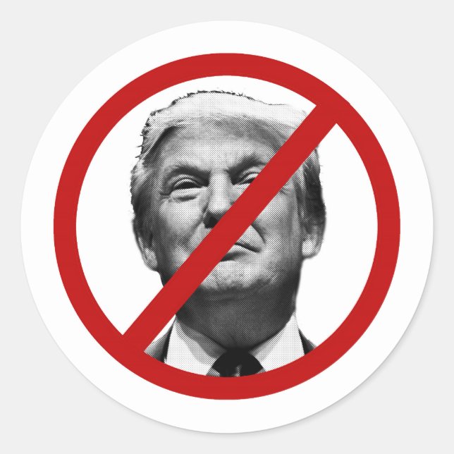 Sticker Rond Pas de signature internationale Trump (Devant)