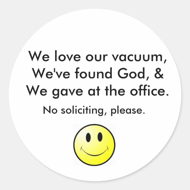 Sticker Rond Pas de sollicitation (Devant)