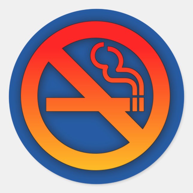 Sticker Rond Pas de tabac (Devant)