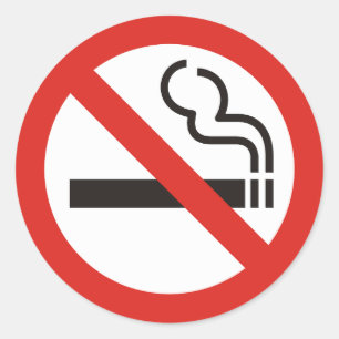 Sticker Rond Pas de tabac