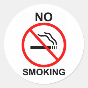 Sticker Rond Pas de tabac