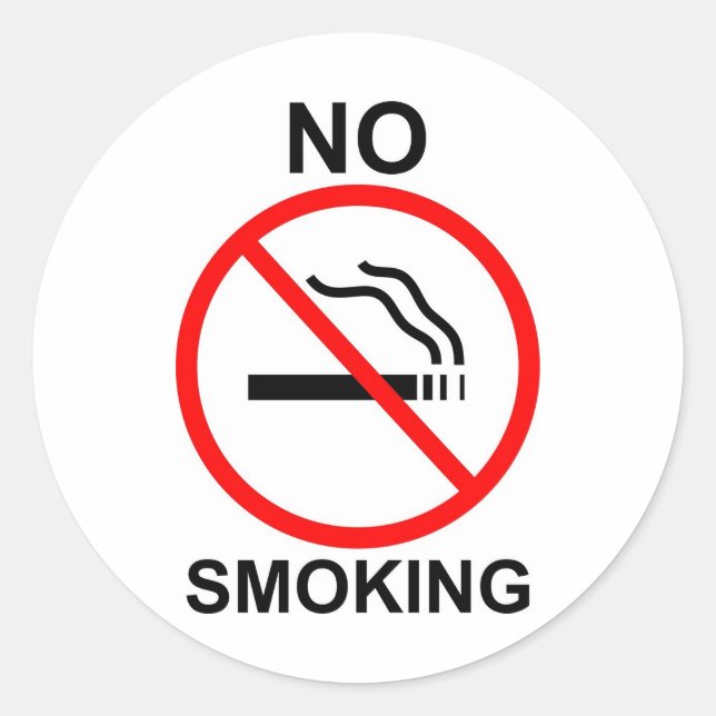 Sticker Rond Pas de tabac (Devant)
