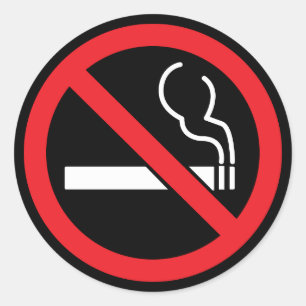 Sticker Rond Pas de tabac