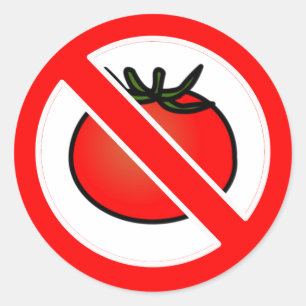 Sticker Rond Pas de tomates
