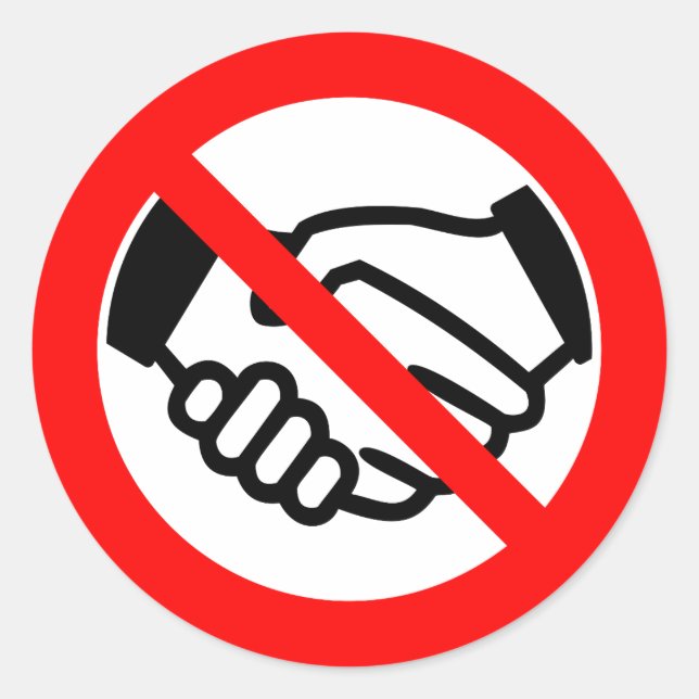 Sticker Rond Pas de tremblement de main (Devant)