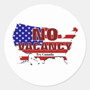 Sticker Rond Pas De Vacances - Sécurisez La Frontière