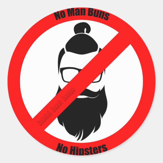 Sticker Rond Pas d'homme ne tue pas de Hippocampe (Devant)