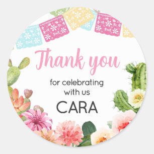 Sticker Rond Pas le temps de Siesta fête d'anniversaire
