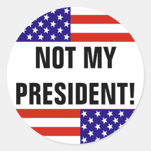STICKER ROND PAS MON PRÉSIDENT !