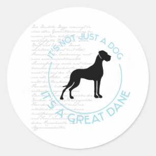 Sticker Rond Pas seulement un chien, c'est un grand danois !