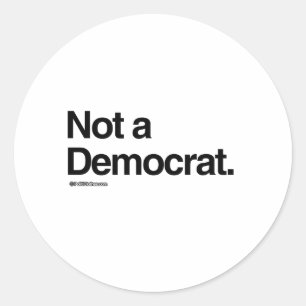 STICKER ROND PAS UN DÉMOCRATE