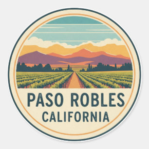 Sticker Rond Paso Robles Côte centrale de Californie