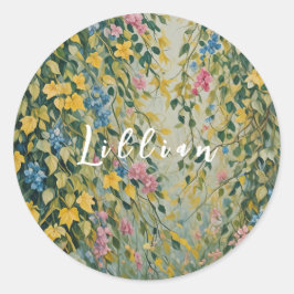 Sticker Rond Passage enchanté : Jardin secret Pastel