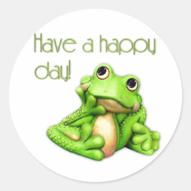 STICKER ROND PASSE UNE BONNE JOURNÉE ! (Devant)