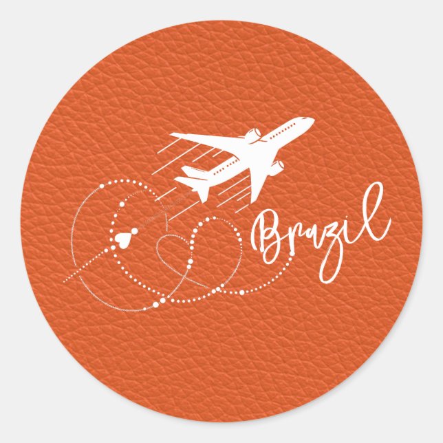Sticker Rond Passeport d'Orange Brésil (Devant)