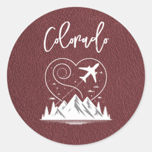 Sticker Rond Passeport du Colorado de Bourgogne